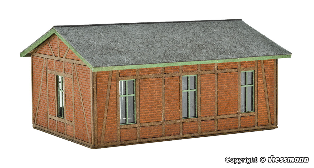 Werkstatt mit Ziegel-/Fachwerkfassade Bausatz