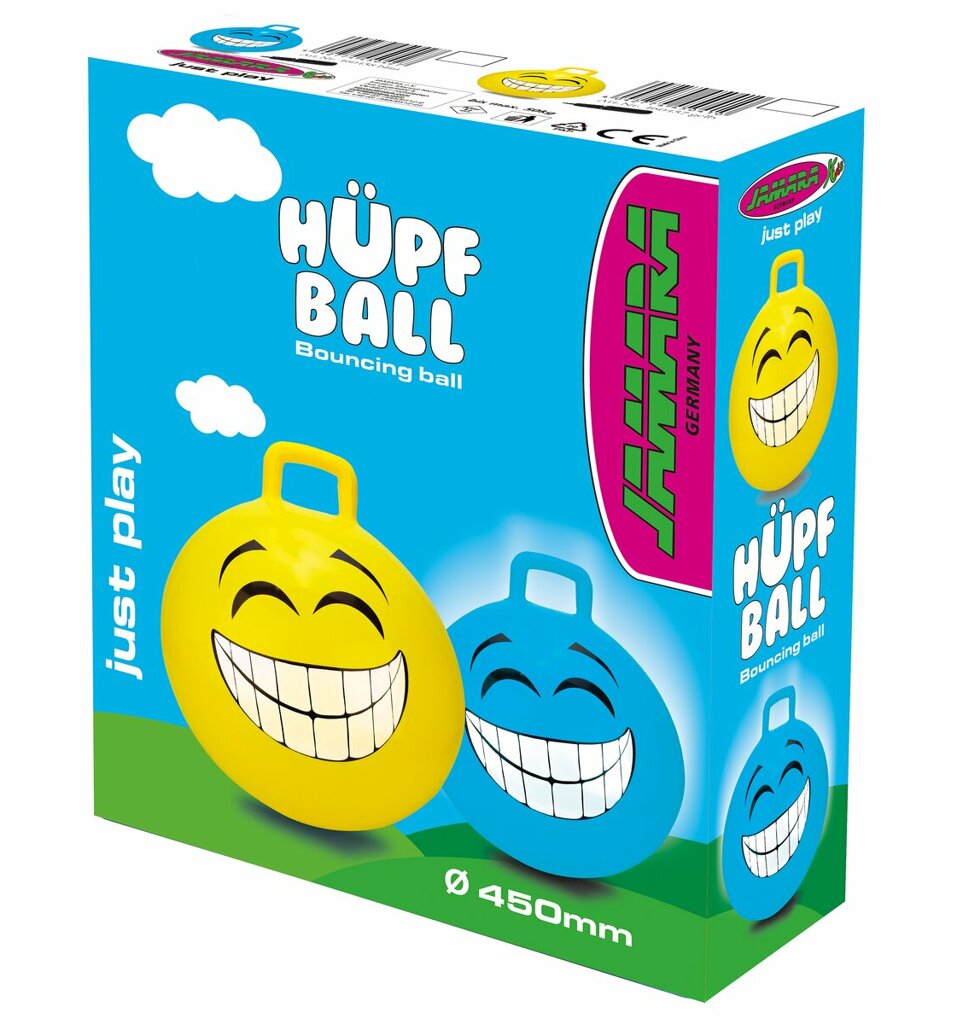 Hüpfball Smile mit Pumpe blau