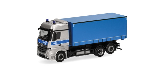 Mercedes-Benz Actros Streamspace Wechsellader-LKW - Bereitschaftspolizei Mecklenburg-Vorpommern Modell von herpa 1:87