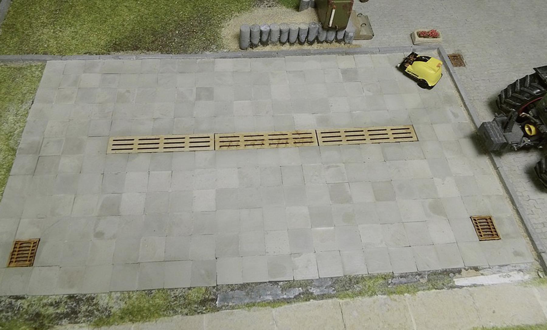 Gehwegplatten dunkelgrau 90 Stck. Modell von Juweela 1:32