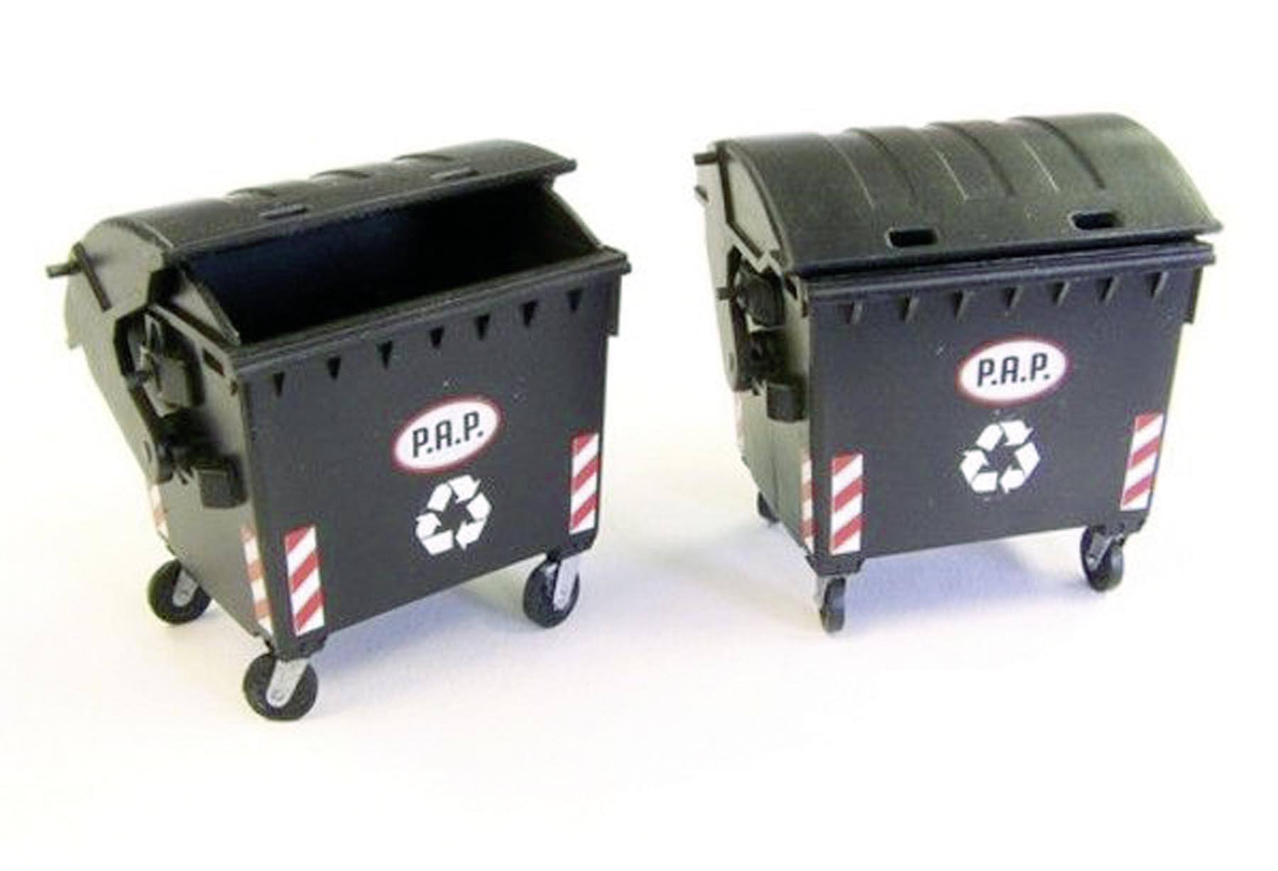 2 Müllcontainer Bausatz Modell von Plus Model 1:35