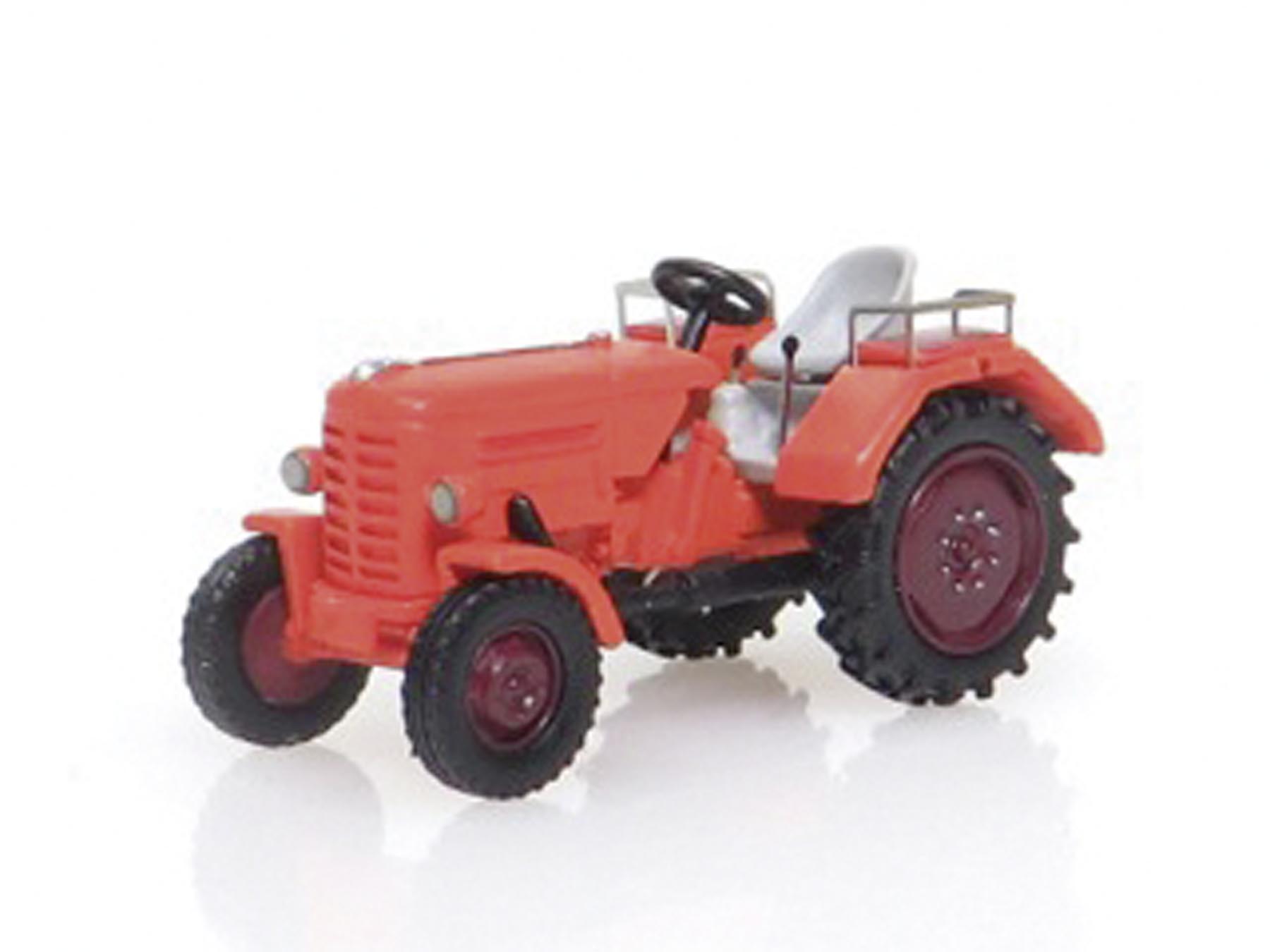 Borgward Traktor –Prototyp– orange Modell von NPE Modellbau 1:87