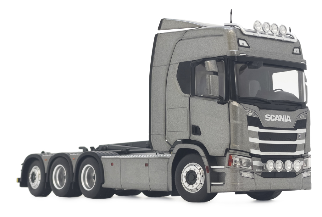 Scania R500 Serie Abrollkipper mit Hakenlift dunkelgrau Modell von MarGe Models 1:32