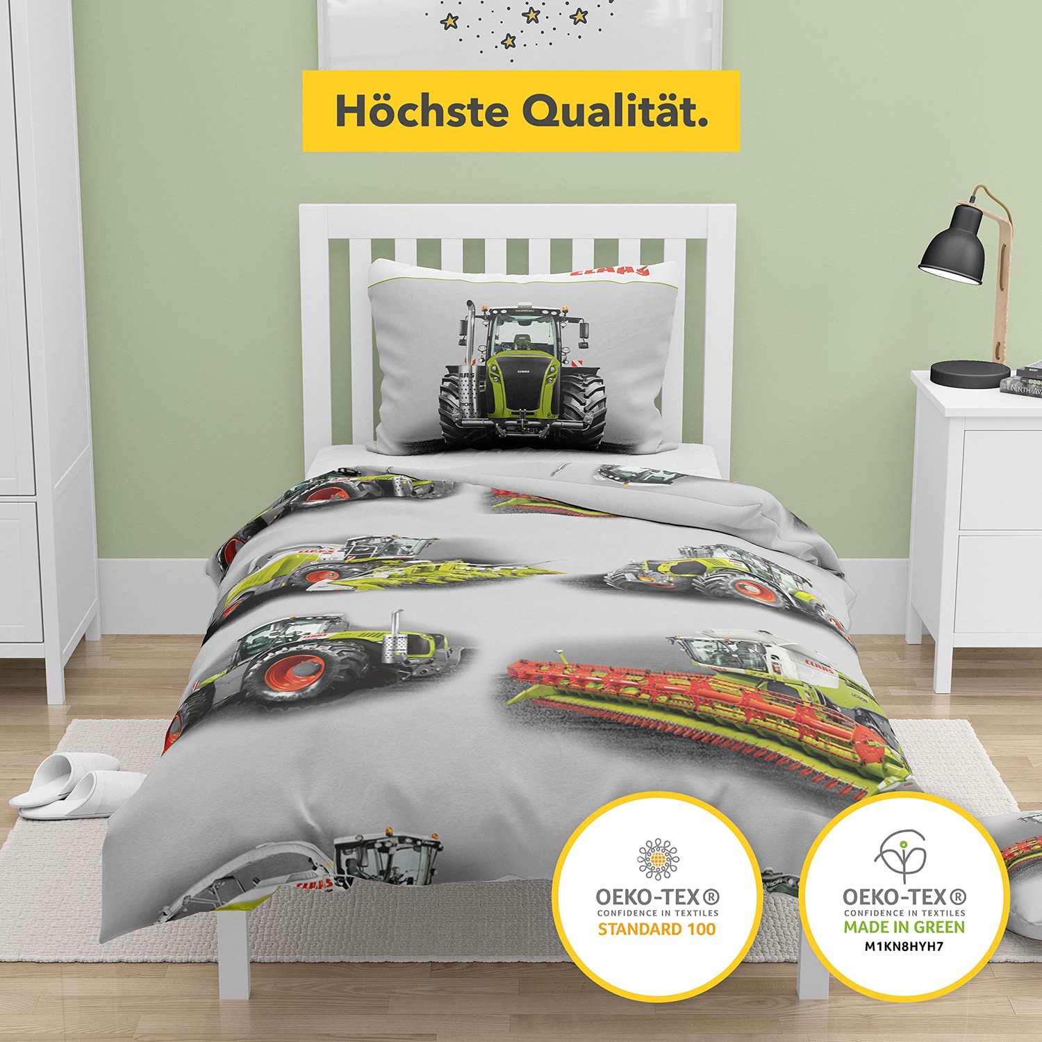 Claas Lexion, Jaguar, Xerion und Arion Bettwäsche (Biber) 2tlg. 135/200 cm 