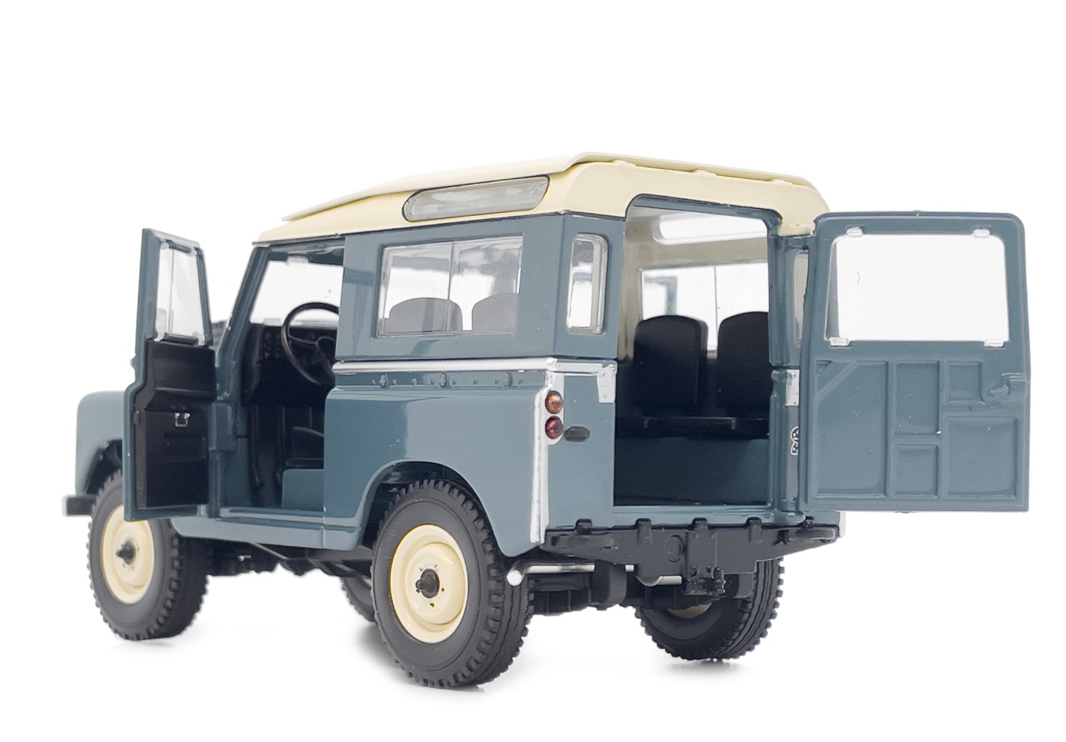 Land Rover Serie III 88 Safaridach marineblau Modell von MarGe Models 1:32