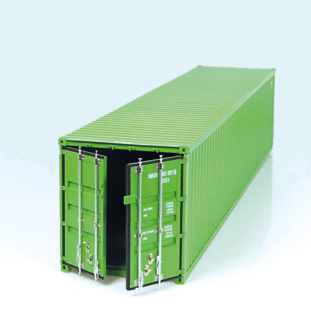 Seefracht Container 40ft grün Modell von NZG 1:18