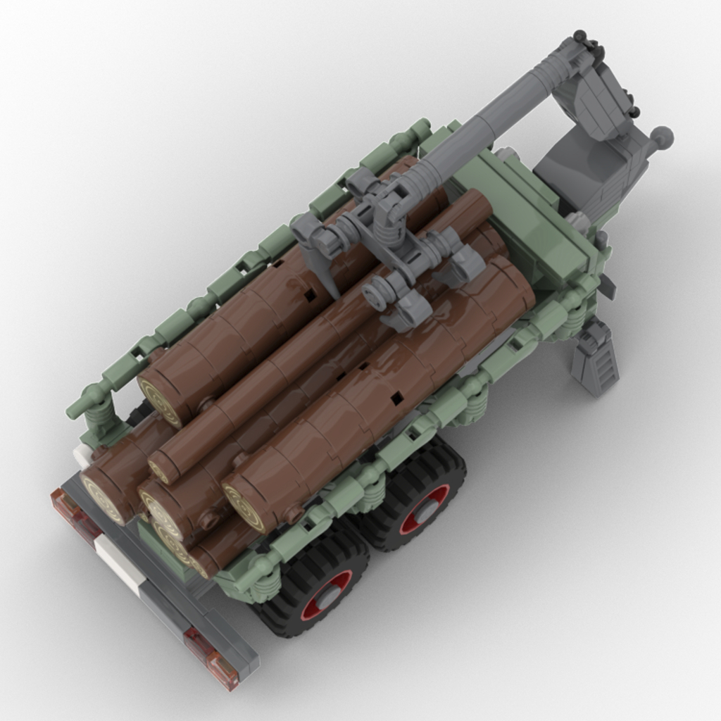 Rückewagen Forst für Traktoren Bausatz mit Klemmbausteinen