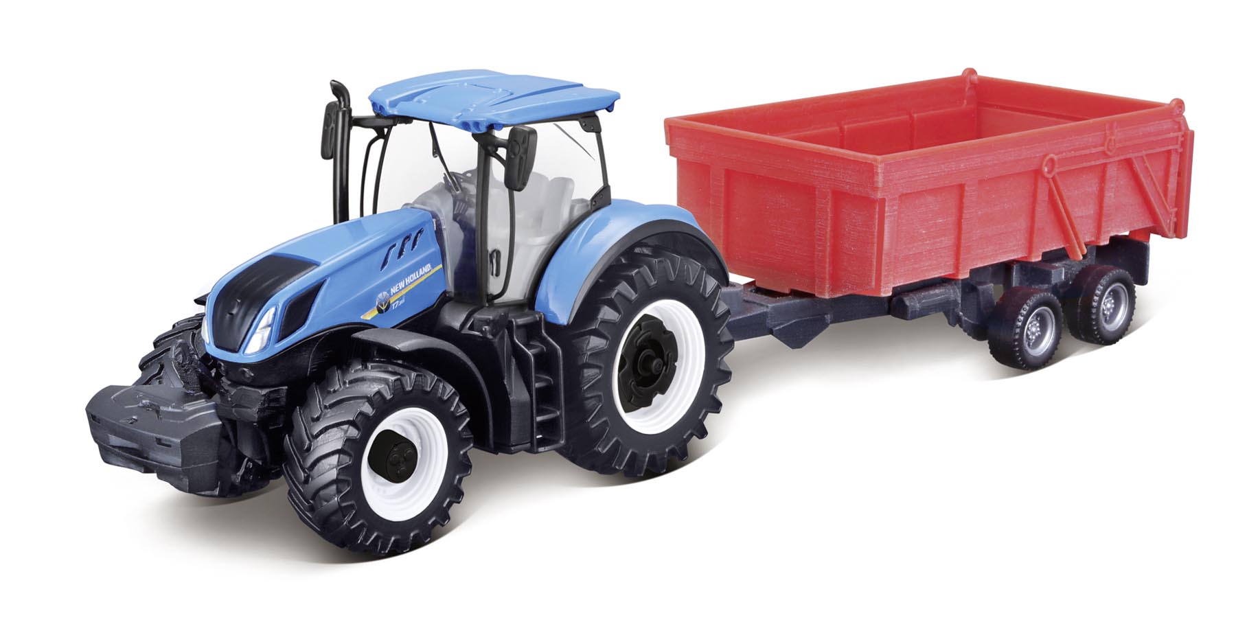 New Holland T7.315 Traktor mit Muldenkipper Modell von bburago