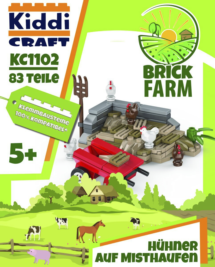 Kiddicraft Misthaufen mit Hühnern-1