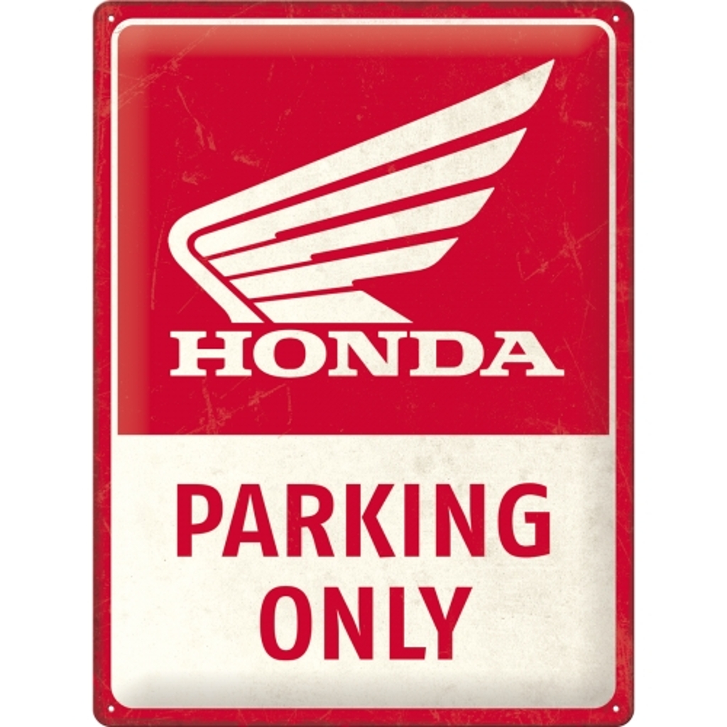 Blechschild Honda MC - Parking Only-1