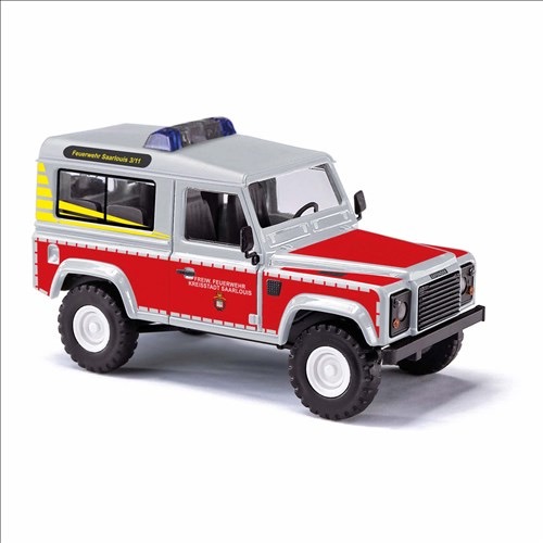 Land Rover Defender 90 FW Saarlouis Bj. 1983 rot Modell von Busch 1:87
