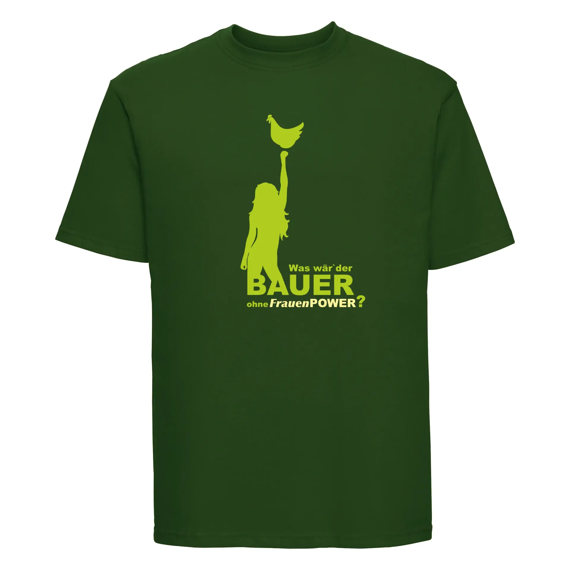 Kinder T-Shirt „Was wär’ der Bauer ohne FrauenPower“ (grün)