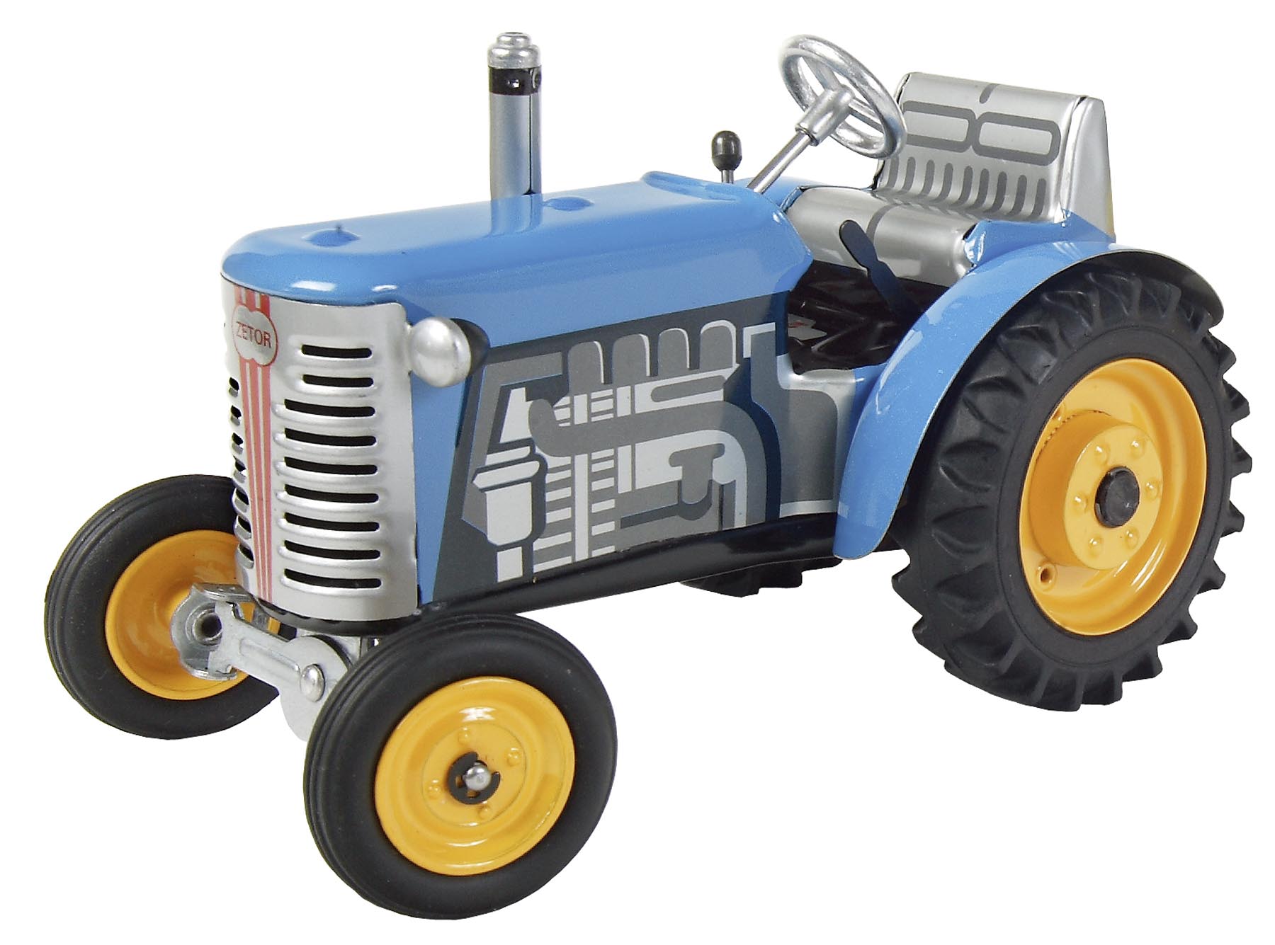 Zetor Traktor blau - Metall Felgen Modell von Kovap 1:25