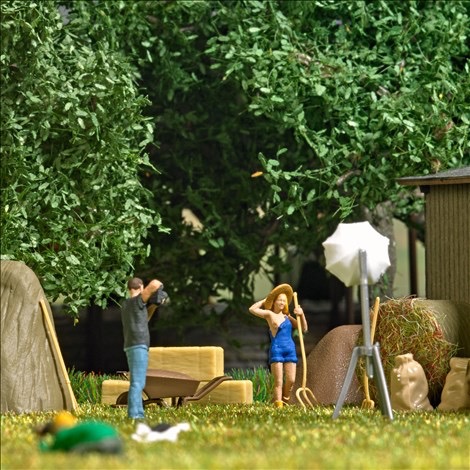 Action Set Model mit Heugabel Modell von Busch 1:87