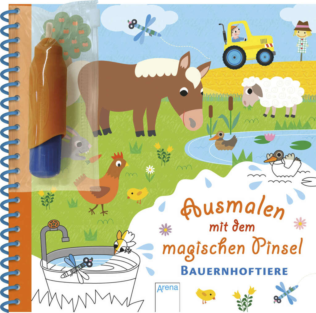 Ausmalen mit dem magischen Pinsel Bauernhoftiere-1