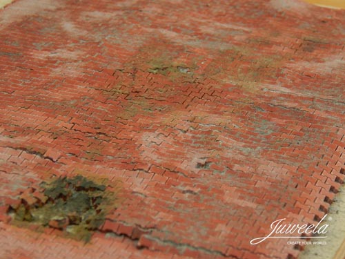 FLEXYWAY Pflastersteine „Knochenpflaster“ in rot (8 Platten) Modell von Juweela 1:32