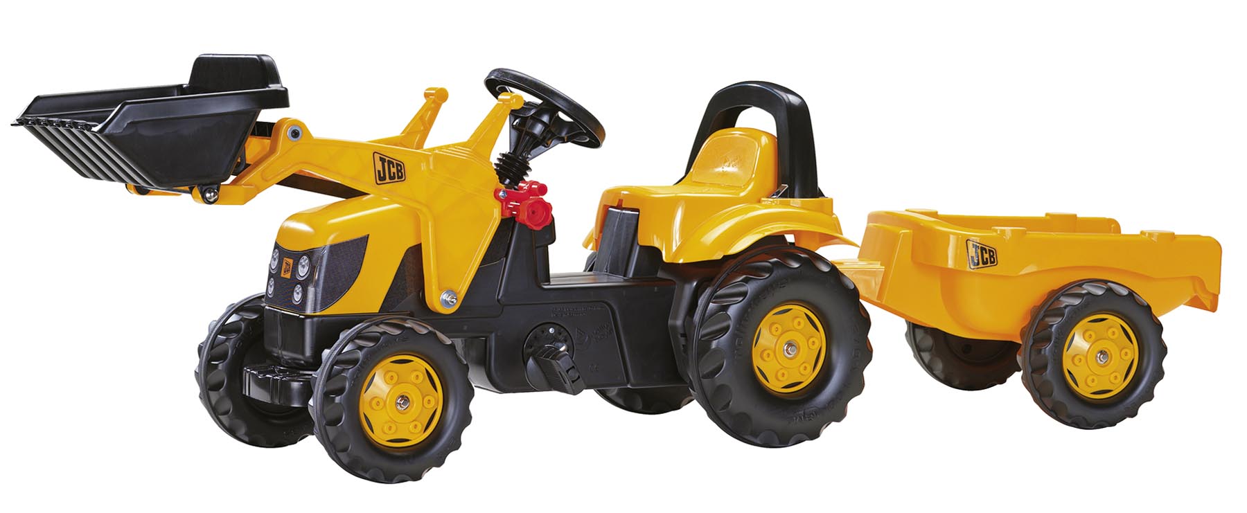 RollyKid JCB mit Frontlader und Anhänger Trettraktor von rolly toys