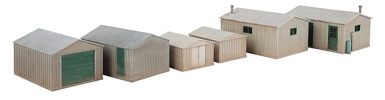 3 Blechhütten Bausatz Modell von Faller 1:87