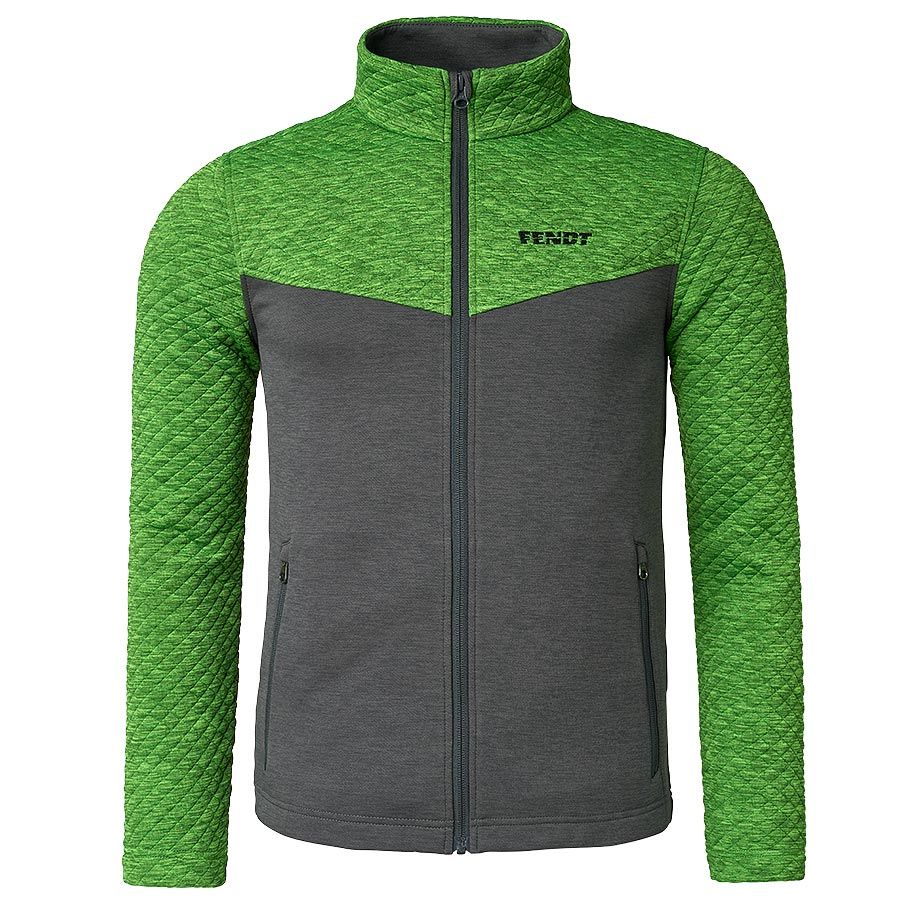 Fendt Fleecejacke Herren grün/grau