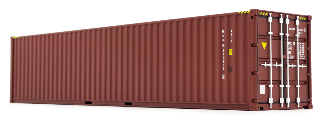 Seefracht Container 40ft braun Modell von MarGe Models 1:32