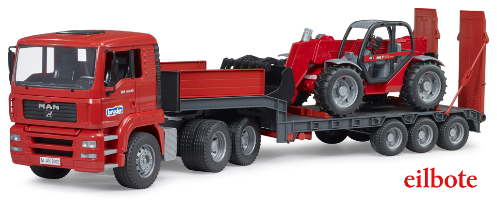 MAN TGA Tieflader mit Manitou Teleskoplader MLT 633-1