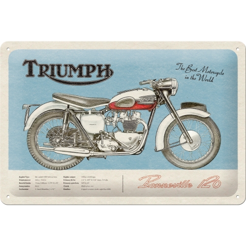 Blechschild Triumph Bonneville-1