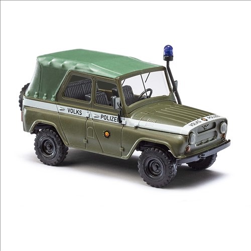 UAZ 469, Volkspolizei, geschlossen olivgrün  Modell von Busch 1:87