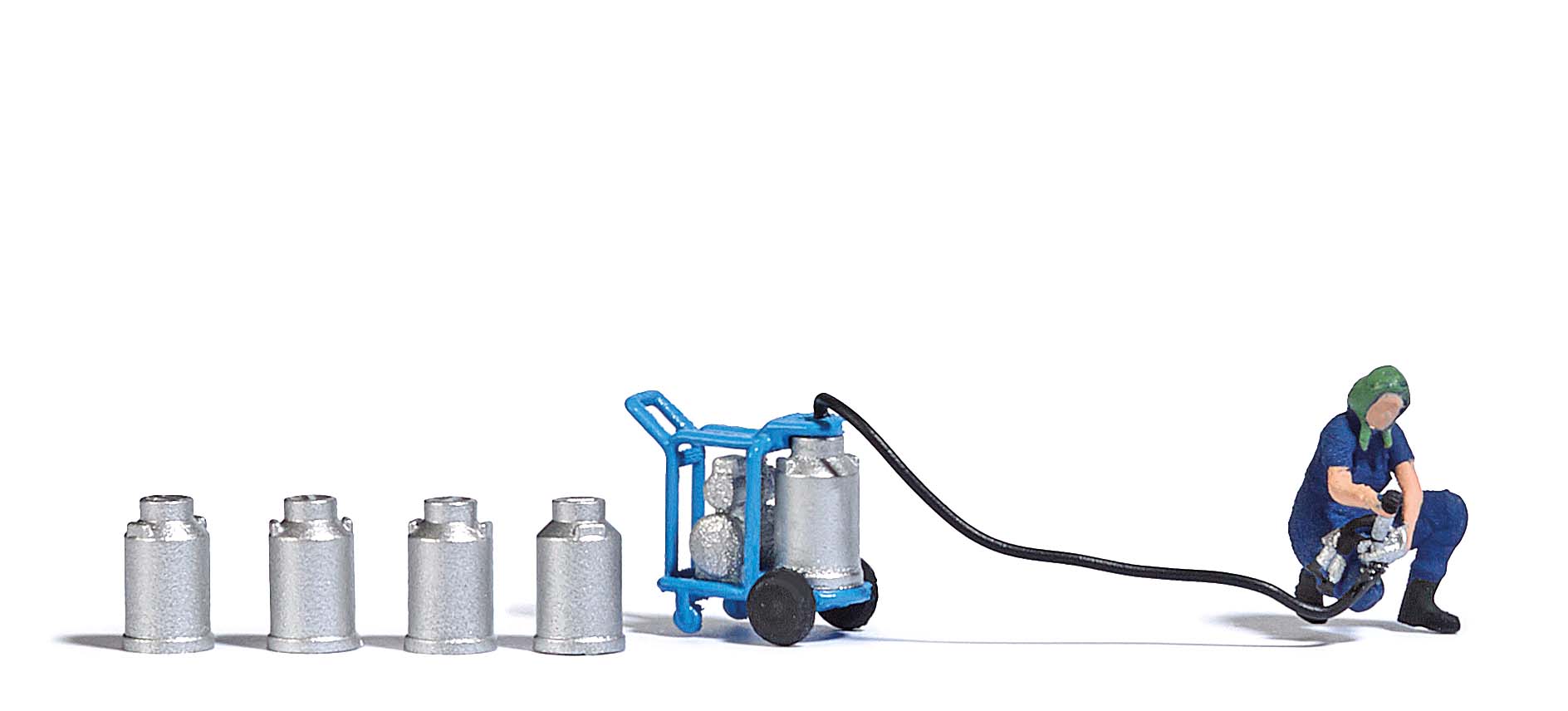 Mobile Melkmaschine Modell von Busch 1:87