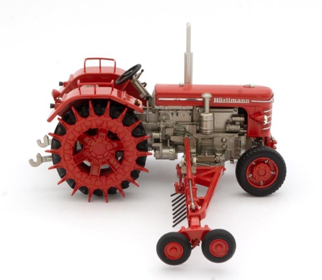 Hürlimann D-800 mit Motoregge Lim. Edt. 250 Modell von PowerTrac Models 1:32