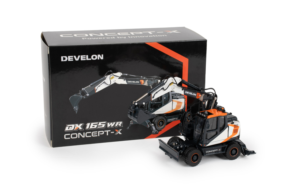 Develon DX165WR Mobilbagger Konzept X Modell von Imc Models 1:50