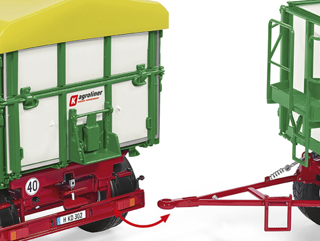 Kröger HKD 302 Zweiachs-Dreiseitenkippanhänger Modell von WIKING 1:32