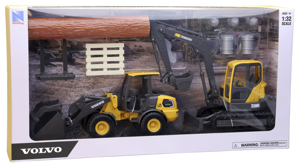 Volvo L25 Radlader und ECR88D Bagger