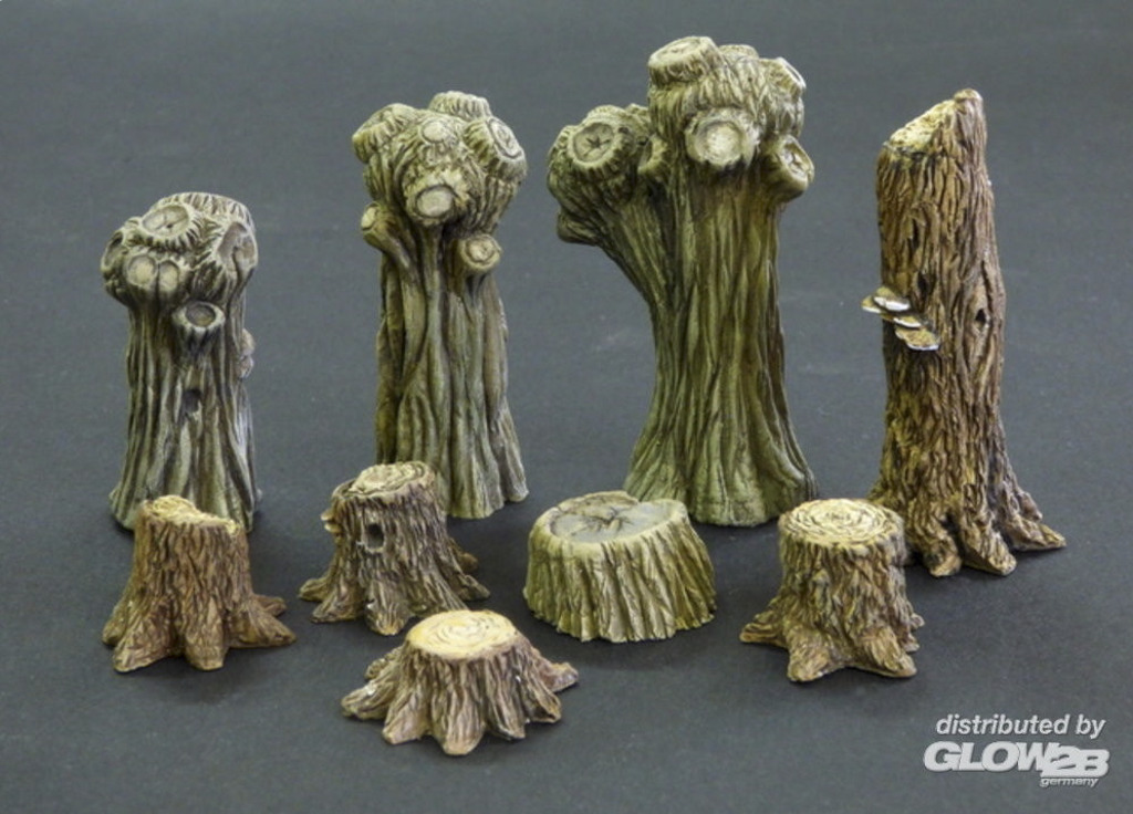 Weiden und Baumstümpfe Modell von GLOW2B 1:35