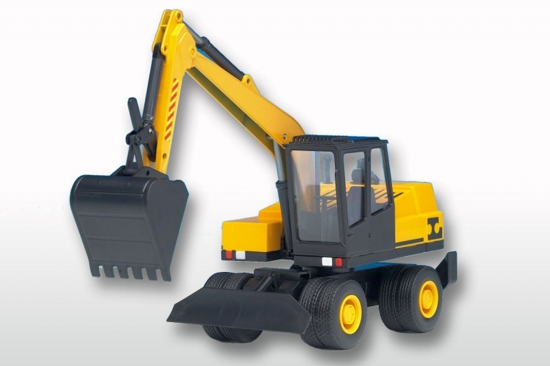 Räderbagger mit bespielbarer Schaufel-1