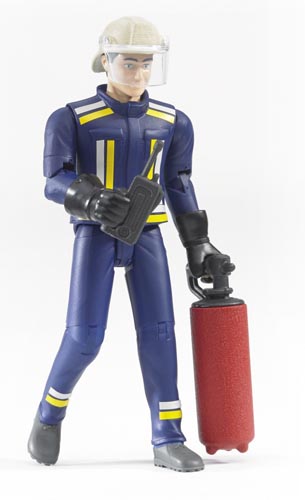Feuerwehrmann mit Zubehör Modell von Bruder 1:16