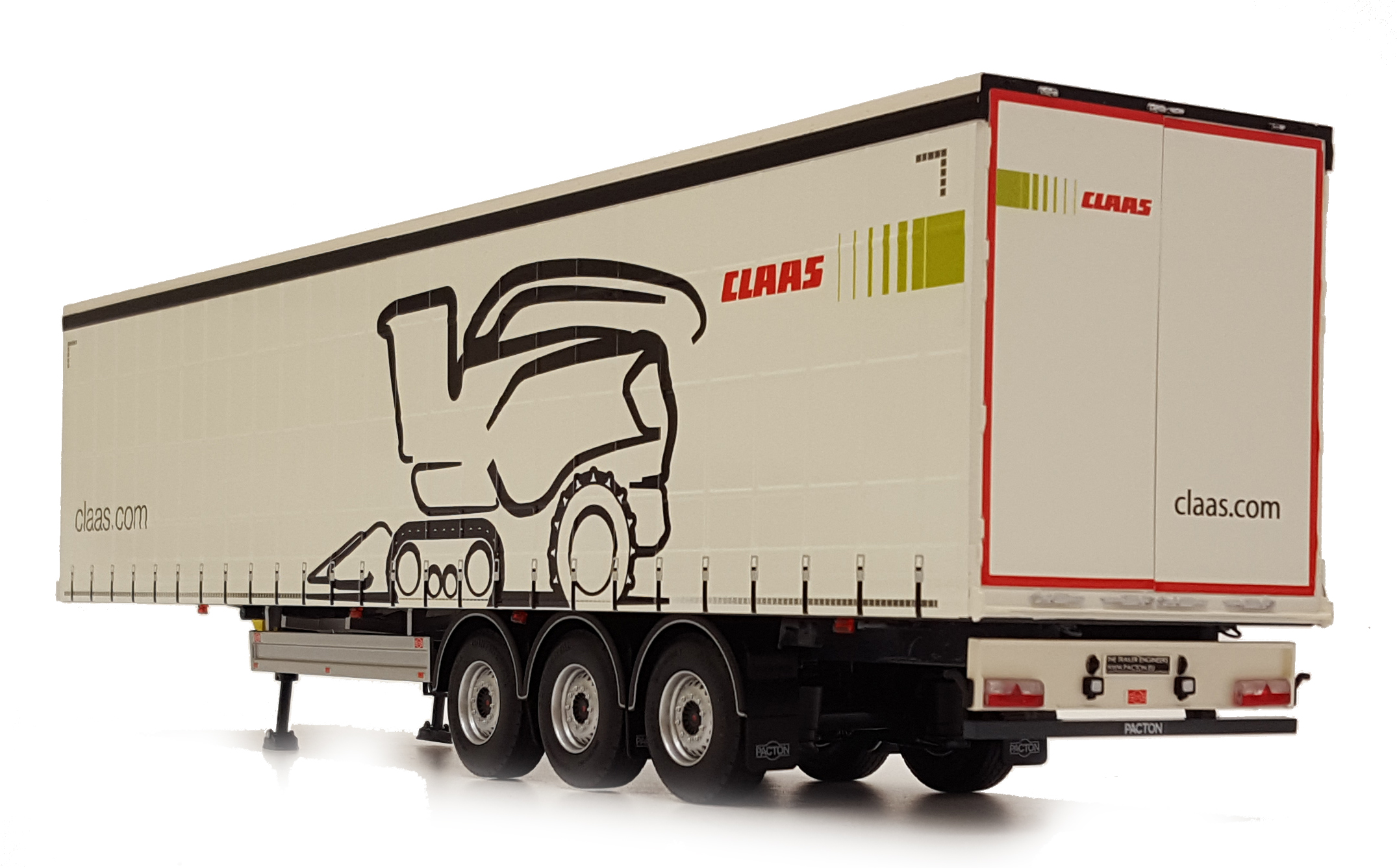 Pacton Schiebeplanen Auflieger Claas Design Modell von MarGe Models 1:32