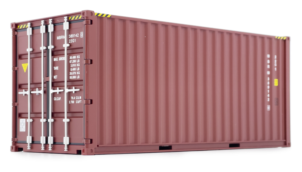 Seefracht Container 20ft braun Modell von MarGe Models 1:32