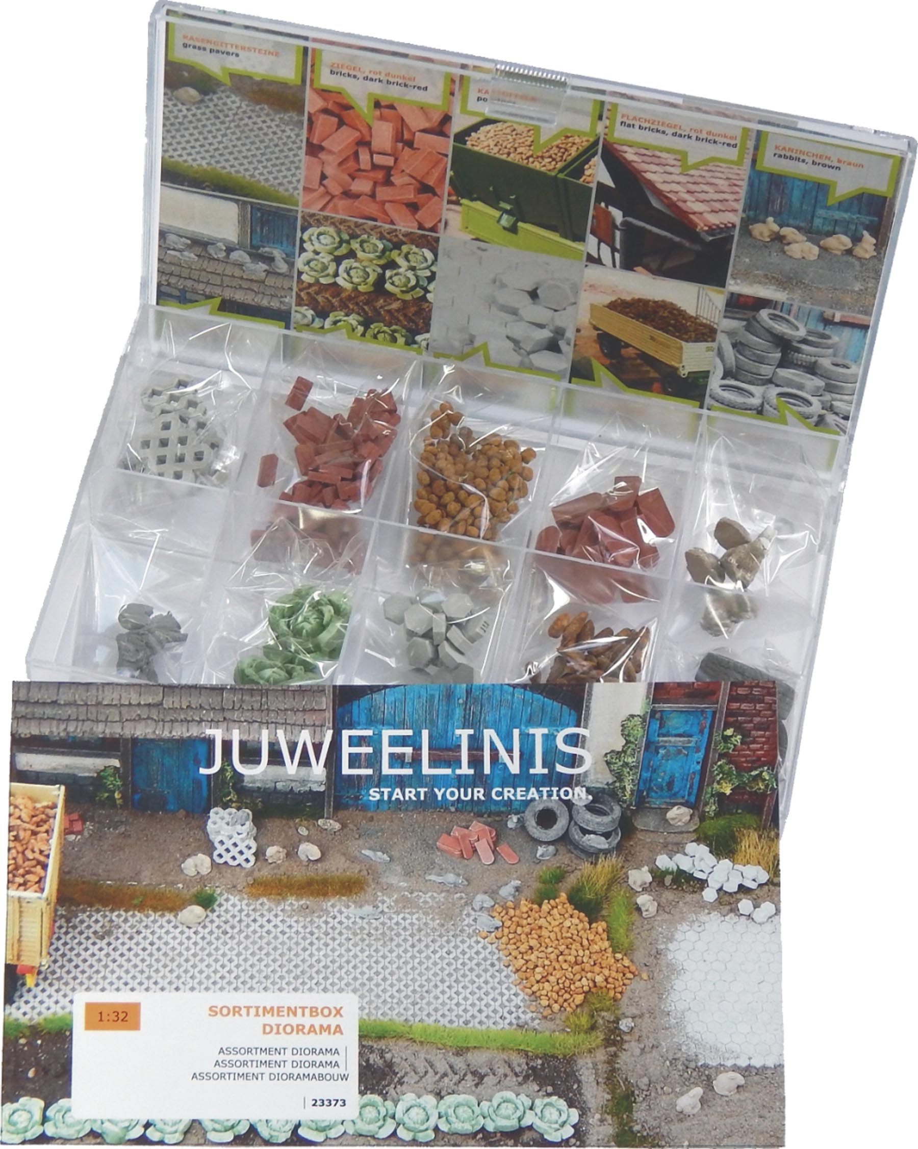 Sortimentbox Diorama 10er (Mischung) Modell von Juweela 1:32