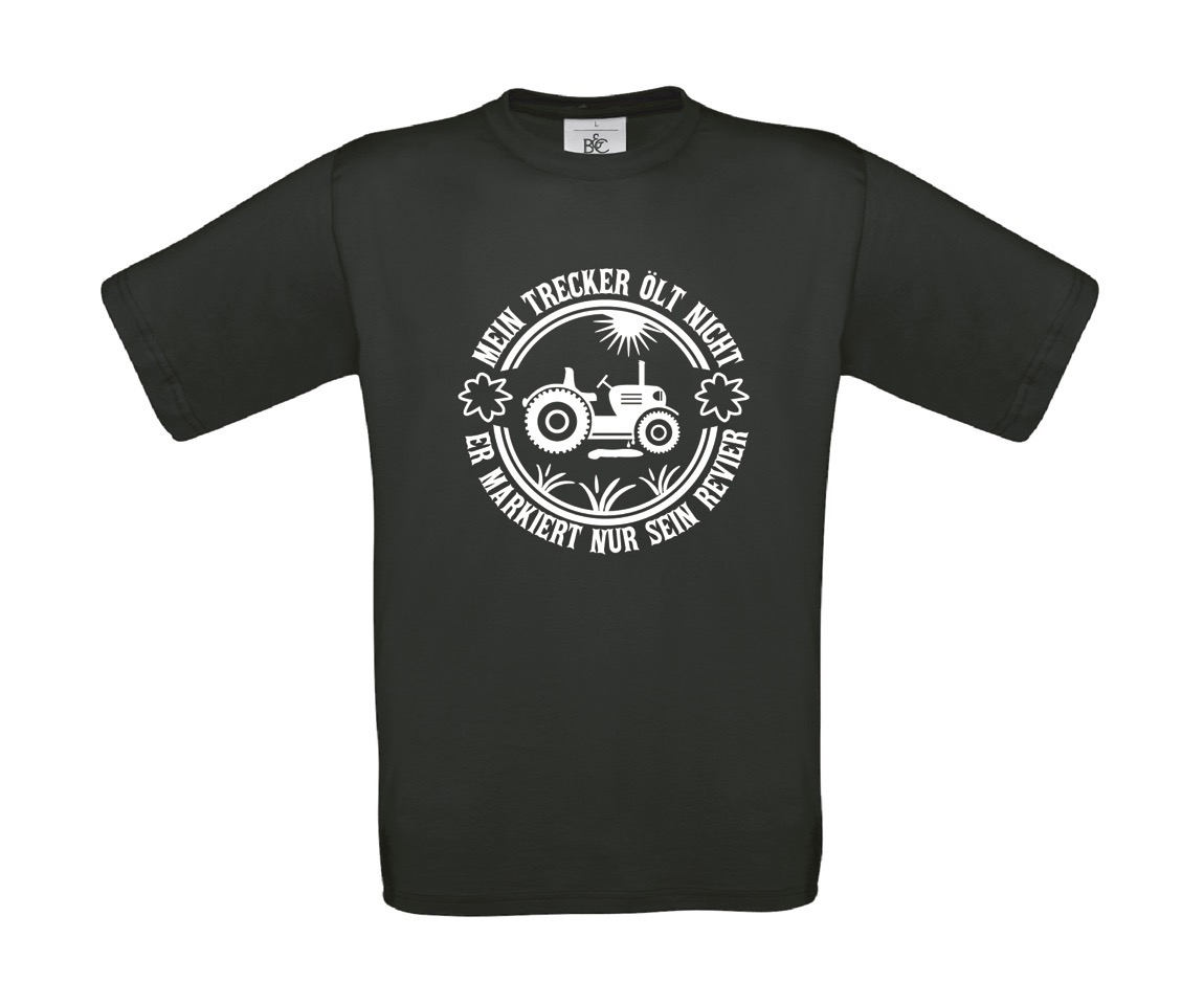 T-Shirt „Mein Trecker ölt nicht“ (schwarz)