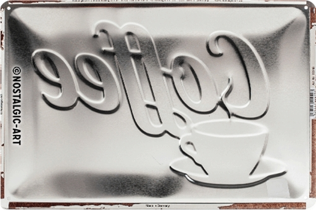 Blechschild Strong Coffee Served Here