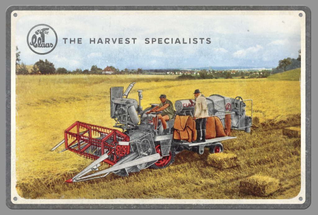 Blechschild Claas The Harvest Specialists-1