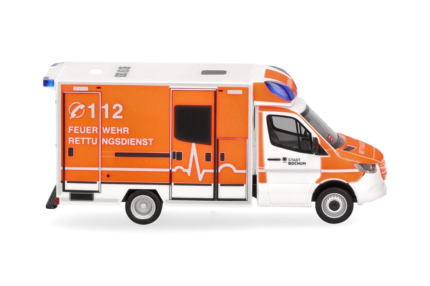 Mercedes-Benz Sprinter 18 Rettungswagen Feuerwehr Bochum Modell von herpa 1:87