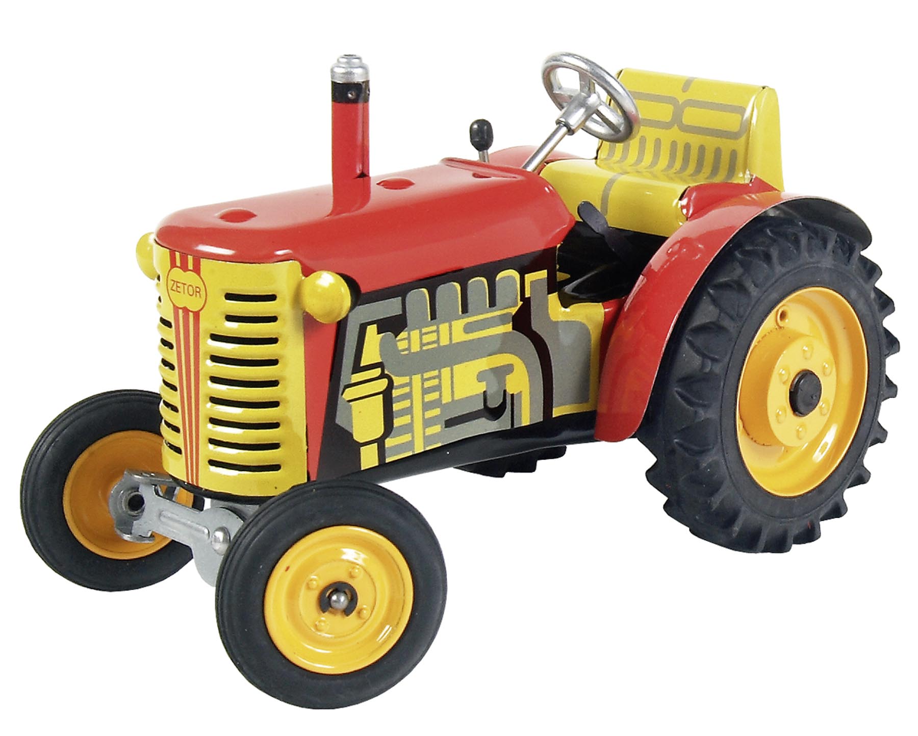 Zetor Traktor rot - Metall Felgen Modell von Kovap