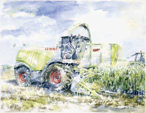 Kunstdruck Claas Jaguar 950 Feldhäcksler