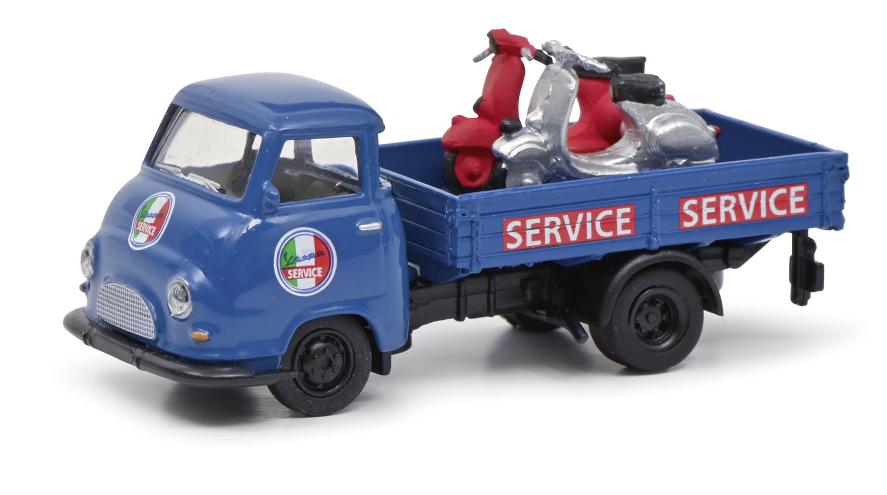 Hanomag Kurier Vespa Service mit 2 Vespas Modell von Schuco 1:87