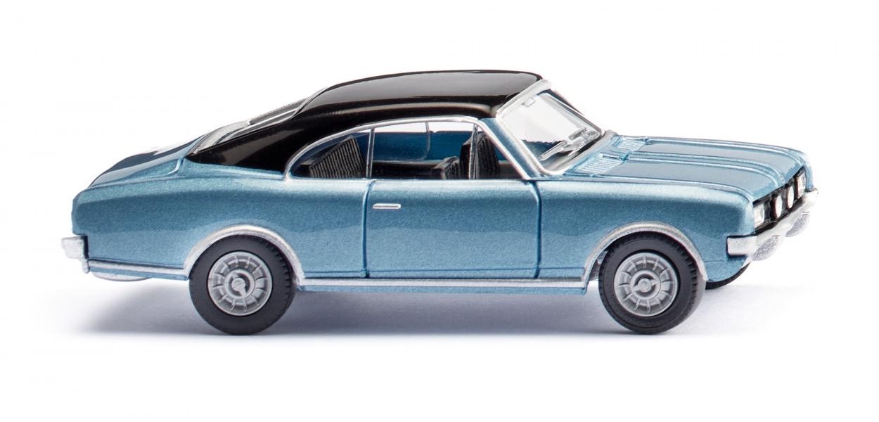 Opel Commodore A Coupé  polarblau-metallic Modell von WIKING 1:87