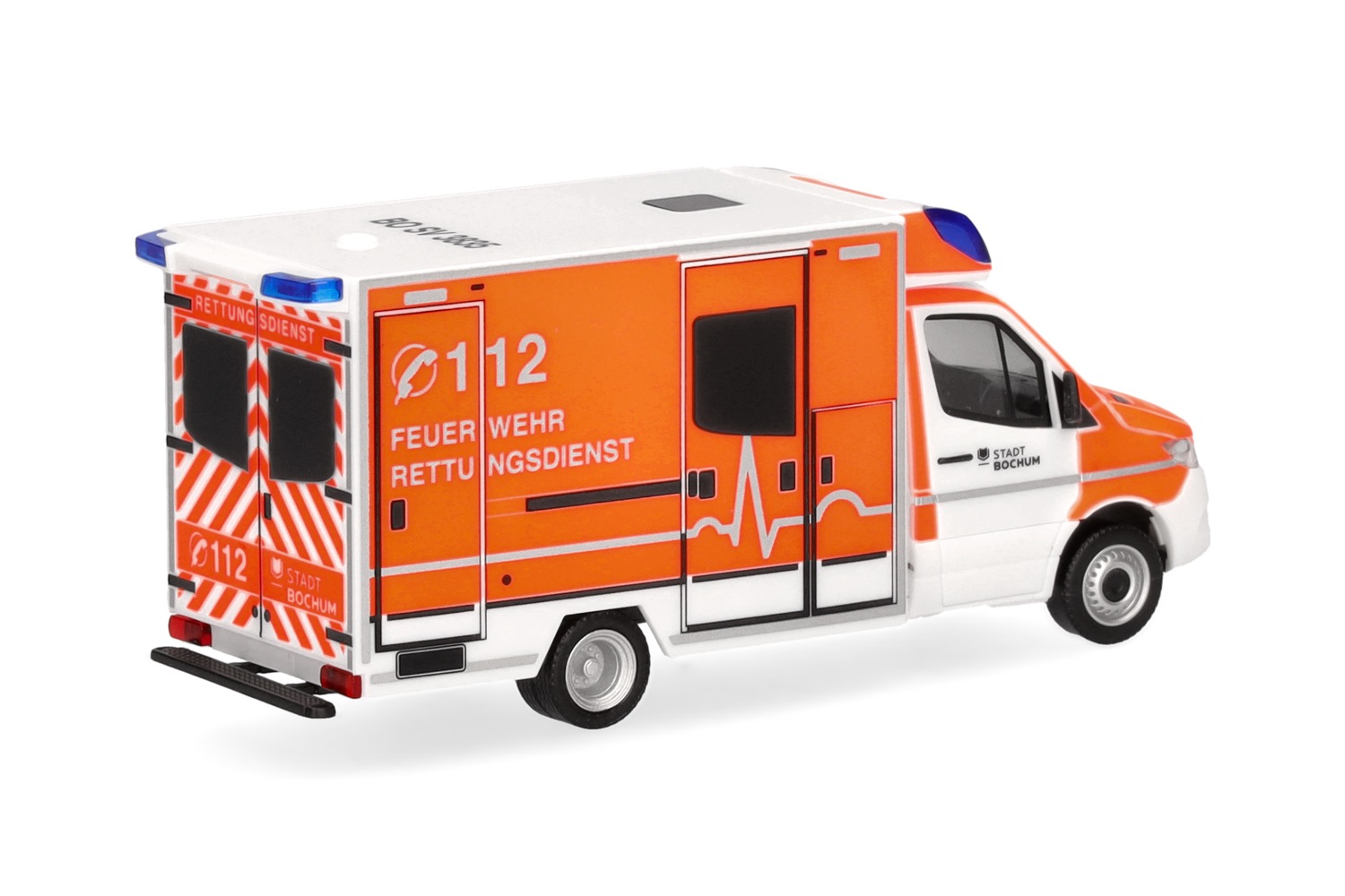 Mercedes-Benz Sprinter 18 Rettungswagen Feuerwehr Bochum Modell von herpa 1:87