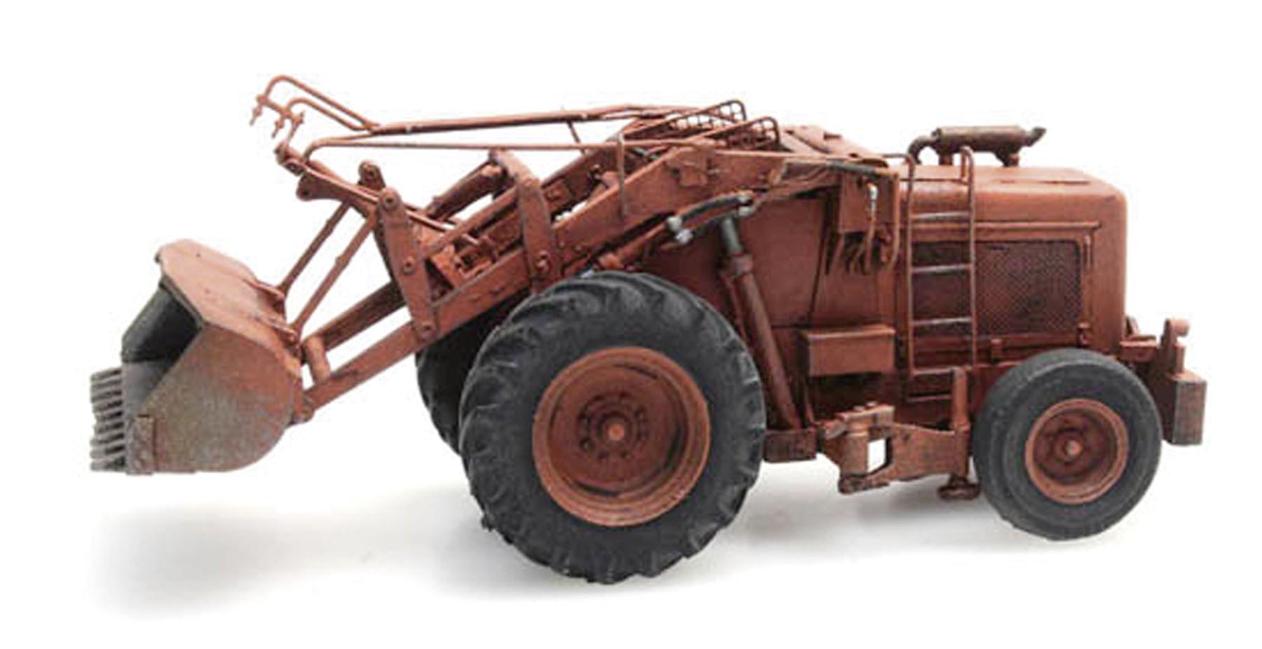 Bischoff Polytrac mit Schaufel orange Modell von Artitec 1:87