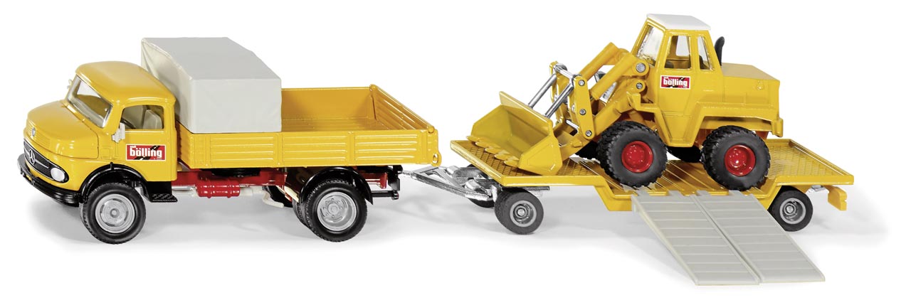 Mercedes-Benz 710 mit Kramer 411 Radlader Bölling Modell von Siku 1:50