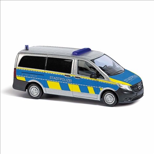 Mercedes Benz Vito Stadtpolizei Frankfurt a. Main Bj. 2014 metallic  Modell von Busch 1:87